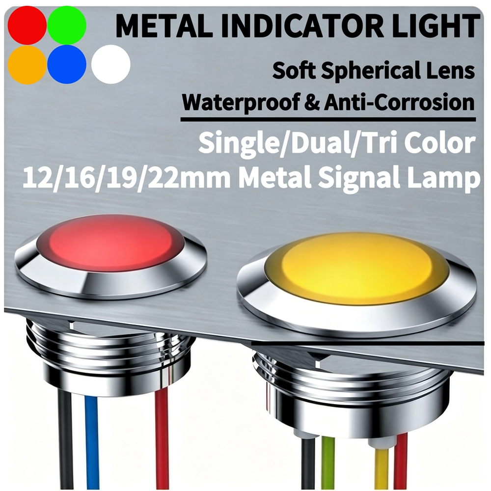 Signal Panel Orange - مصباح إشارة LED معدني مقاوم للماء